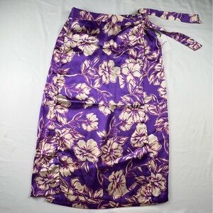Japna - Women’s Wrap Skirt - Large - Purple Flowers - NWT